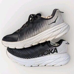 Hoka One One Women's Rincon 3 Black & White Running Shoes - Size 9 B